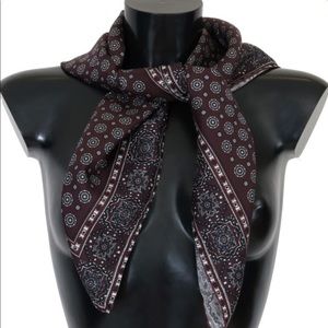 Dolce & Gabbana Accessories - Dolce and Gabbana Bordeaux Silk Scarf Dolce & Gabbana Accessories - Dolce and Gabbana Bordeaux Silk Scarf